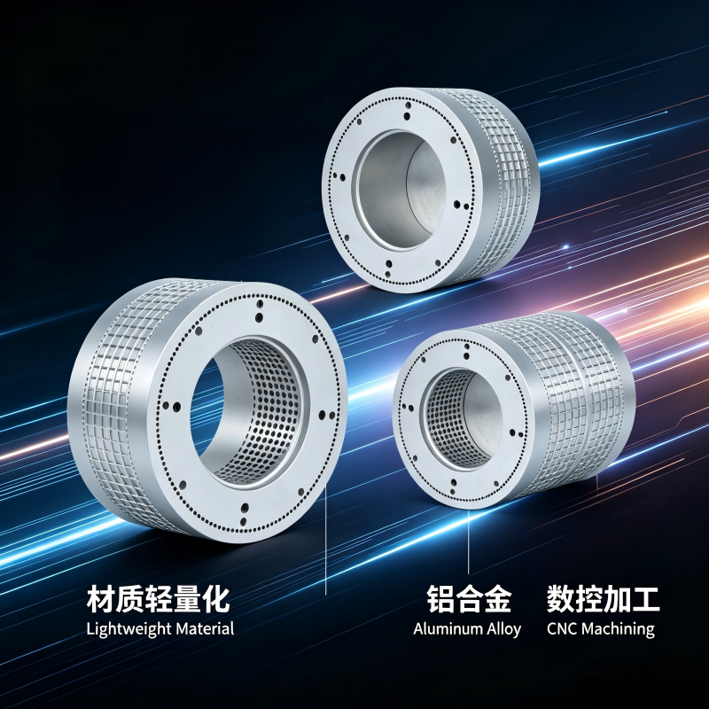 数控加工定制铝合金辊轮 轻量化传动配件
